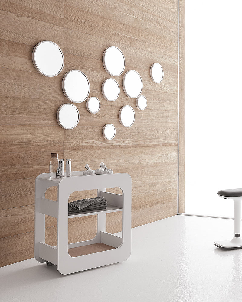 Creo - Hvidt rullebord - Egetræsmønster